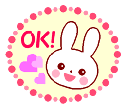 Cute rabbit and friends 4 sticker #8802503