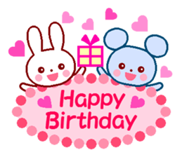 Cute rabbit and friends 3 sticker #8802546