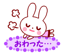 Cute rabbit and friends 3 sticker #8802560