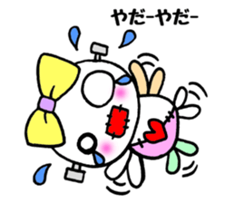 A mascot in pastel colors. sticker #8803932