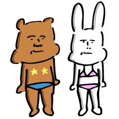 The jolly bear and rabbit