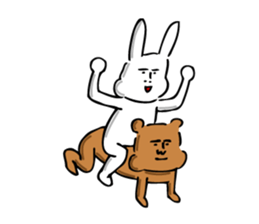 The jolly bear and rabbit sticker #8804545