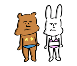 The jolly bear and rabbit sticker #8804557