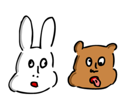 The jolly bear and rabbit sticker #8804565