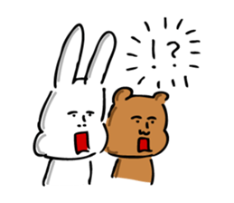 The jolly bear and rabbit sticker #8804566