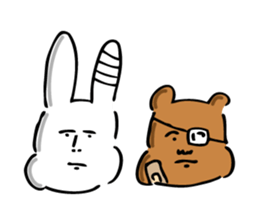 The jolly bear and rabbit sticker #8804572