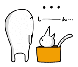 White-Man & Hakoiri-Cat 6 sticker #8806602