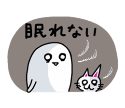 White-Man & Hakoiri-Cat 6 sticker #8806612