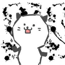 Black ear cat Sticker sticker #8808183