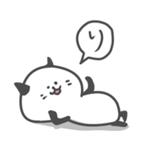 Black ear cat Sticker sticker #8808203