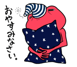 Pink frog and tadpole3 sticker #8808673