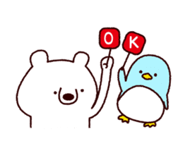 Mr. white bear and Mr. penguin sticker #8809460