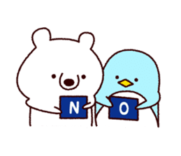 Mr. white bear and Mr. penguin sticker #8809461
