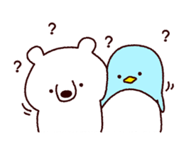 Mr. white bear and Mr. penguin sticker #8809462