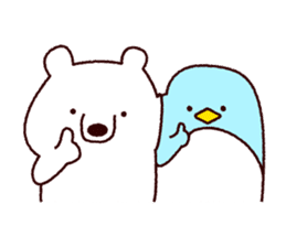 Mr. white bear and Mr. penguin sticker #8809469