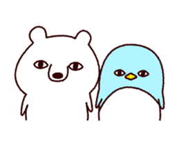 Mr. white bear and Mr. penguin sticker #8809483