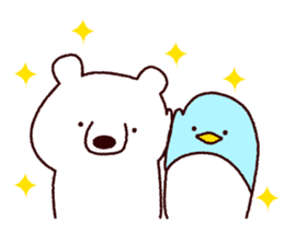 Mr. white bear and Mr. penguin sticker #8809486