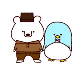 Mr. white bear and Mr. penguin sticker #8809494