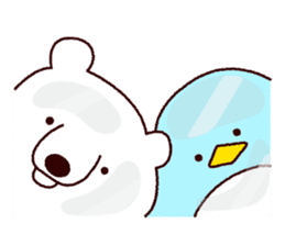 Mr. white bear and Mr. penguin sticker #8809496