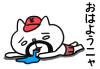 The Belly Band Cap Cat sticker #8810658