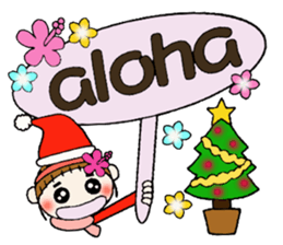 Hawaiian Girl ocyame of winter 2 sticker #8811863