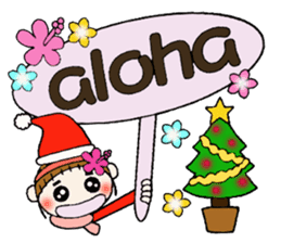 Hawaiian Girl ocyame of winter 2 sticker #8811863