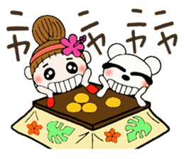 Hawaiian Girl ocyame of winter 2 sticker #8811880
