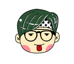 Cute Boy with Green Hair sticker #8813516