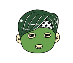 Cute Boy with Green Hair sticker #8813522