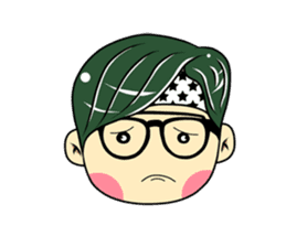 Cute Boy with Green Hair sticker #8813525