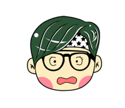 Cute Boy with Green Hair sticker #8813529