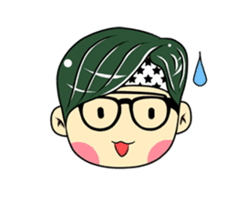 Cute Boy with Green Hair sticker #8813533