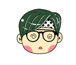 Cute Boy with Green Hair sticker #8813534