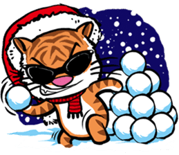 Christmas Edition Santa Tiger & friends sticker #8814458