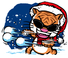 Christmas Edition Santa Tiger & friends sticker #8814459