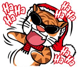 Christmas Edition Santa Tiger & friends sticker #8814462