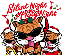 Christmas Edition Santa Tiger & friends sticker #8814463