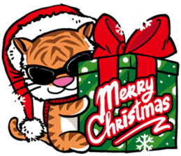 Christmas Edition Santa Tiger & friends sticker #8814465