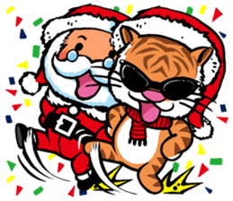 Christmas Edition Santa Tiger & friends sticker #8814466