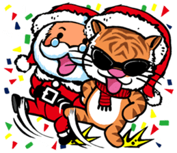 Christmas Edition Santa Tiger & friends sticker #8814466