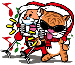 Christmas Edition Santa Tiger & friends sticker #8814467
