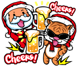 Christmas Edition Santa Tiger & friends sticker #8814468