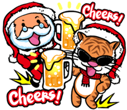 Christmas Edition Santa Tiger & friends sticker #8814468