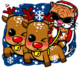 Christmas Edition Santa Tiger & friends sticker #8814469