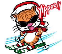 Christmas Edition Santa Tiger & friends sticker #8814470