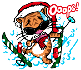 Christmas Edition Santa Tiger & friends sticker #8814471