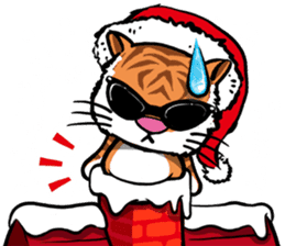 Christmas Edition Santa Tiger & friends sticker #8814475