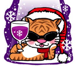 Christmas Edition Santa Tiger & friends sticker #8814476