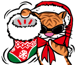 Christmas Edition Santa Tiger & friends sticker #8814477