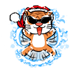 Christmas Edition Santa Tiger & friends sticker #8814478